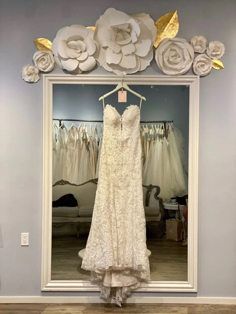 Romona Keveza L9150 Wedding Dress Ivory Size 12 (Street 8) NEW Never Worn